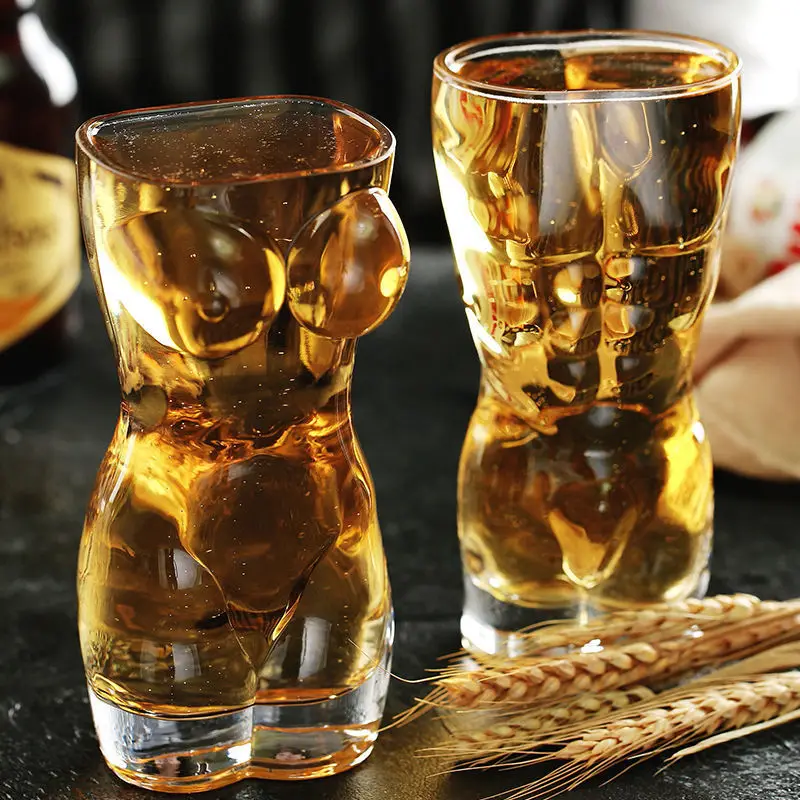 Wine Beer Mix Drink - 창의적인 맥주잔 바디 아트 음료 컵