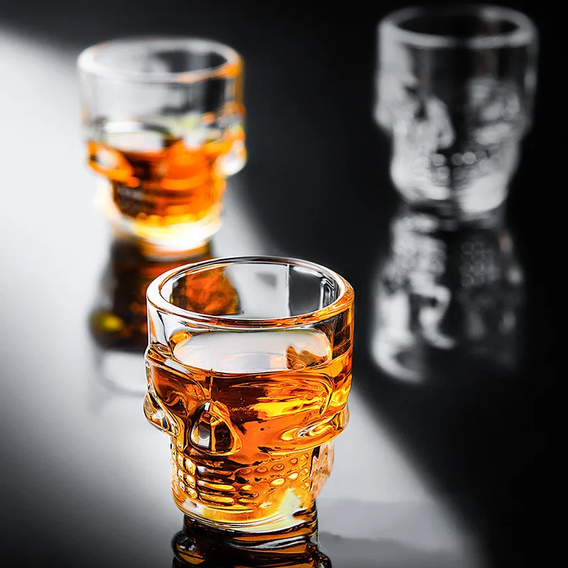 1/2Pcs 해골 머리 샷 유리 컵 크리 에이 티브 클 - Wine Vodka Beer 리뷰 및 가격