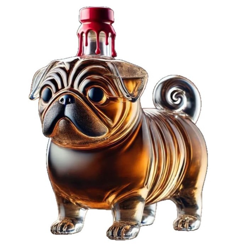 투명한 위스키 행거 퍼그 모양 유리 행거 와인 병 브랜 - Wine Vodka Beer 리뷰 및 가격